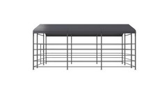 13x20ft Galvanized Livestock Shelter Metal Cattle Shed Steel Barn Horse Goat