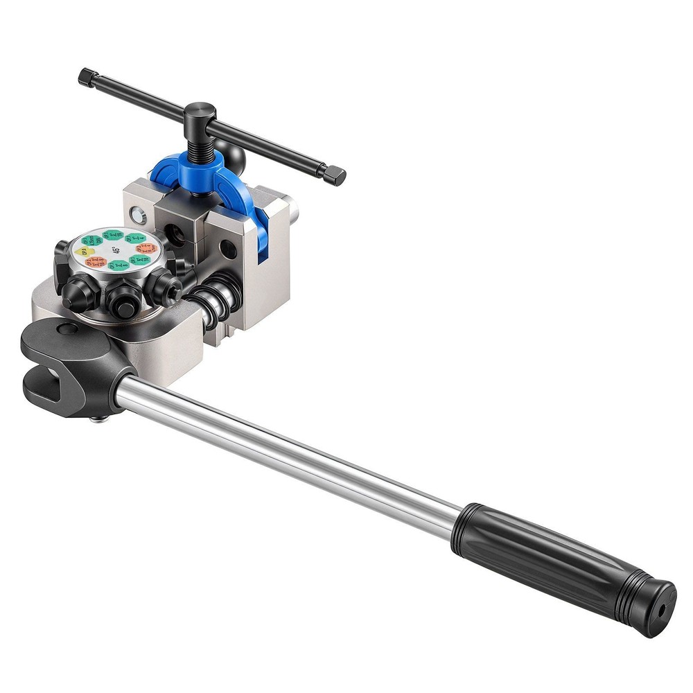 Hardened Carbon Steel Flaring Kit: 45° Die Head, 4 Sizes, Tube Cutter Included