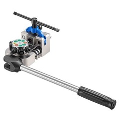 Hardened Carbon Steel Flaring Kit: 45° Die Head, 4 Sizes, Tube Cutter Included
