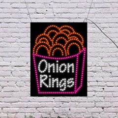LED Onion Rings Sign | Light Up Sign | 26″H x 20″W x 2″D