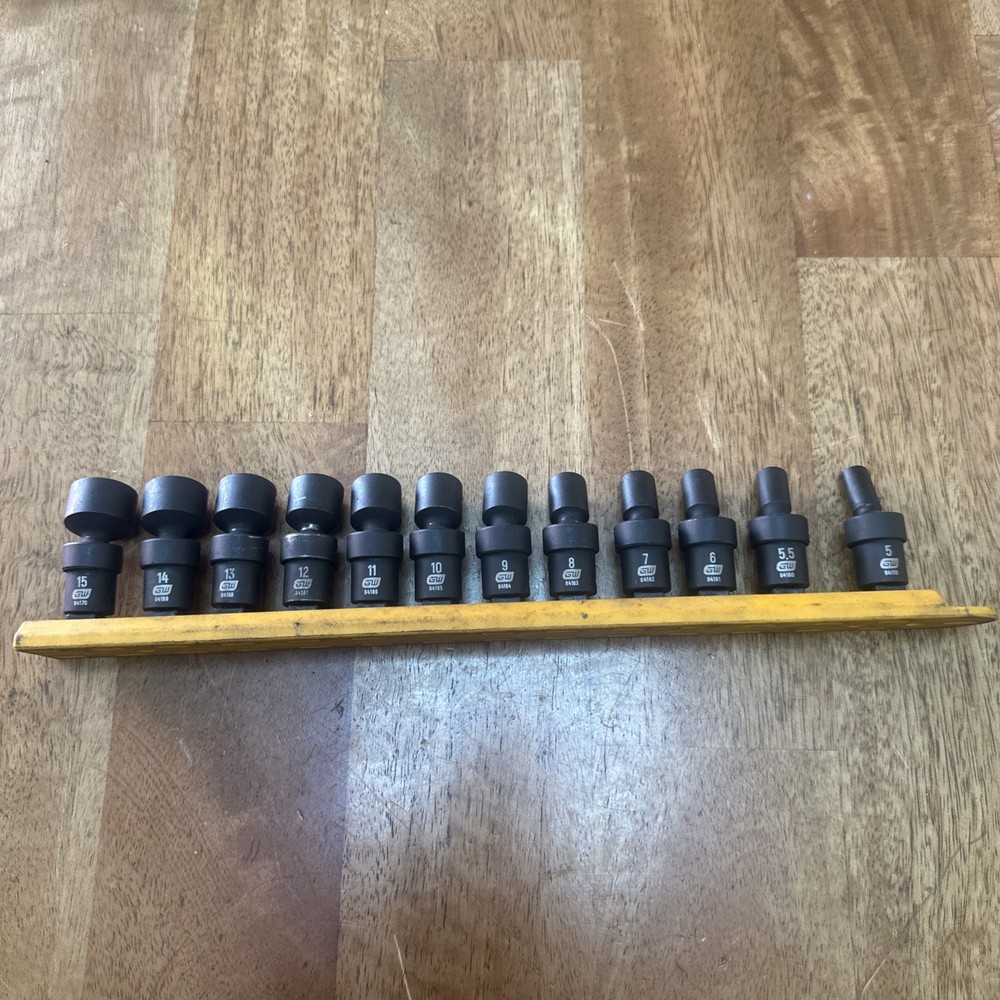 Gearwrench 12 Piece 1/4 Drive 6 Point Standard Universal Impact Metric Socket