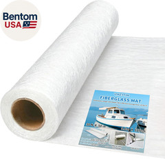 Fiberglass Mat 50 in X 30 Ft, 125 Sq. Ft Fiberglass Chopped Strand Mat Resin & E