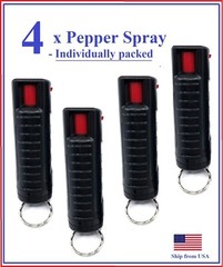 Pepper Spray with Keychain – Self Defense – Convenient to Carry – 4 Units