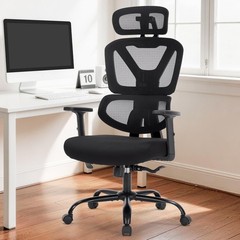 Soxiar Ergonomic Mesh Office Chair 5D Armrests 3D Headrest 90-135 Recline Black