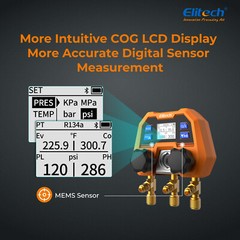 Elitech Digital AC Manifold Gauge DMG-4B & Temperature Thermometer ICT-220