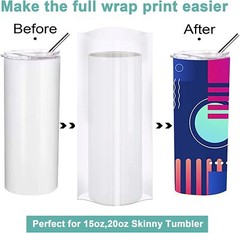 8PK 20 OZ Sublimation Stainless Steel Skinny Tumbler Double Wall Insulated