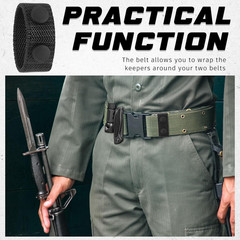 8 Pcs Belt Keepers for Duty Belt 2-1/4 Wide with Double Snaps Nylon Tactical Loo