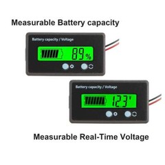 2Pcs LCD Display DC Battery Monitor Meter 12v 24v 36v 48v For Car RV Solar US