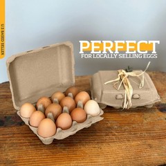 Ruralty Recycled Cardboard Egg Cartons 200ct Dozen 4×3 Vintage Bulk Egg Cartons