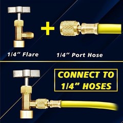 R134A Can Tap,Self-Sealing & Puncture Style AC Freon Tank Adapter Valve Core Rem