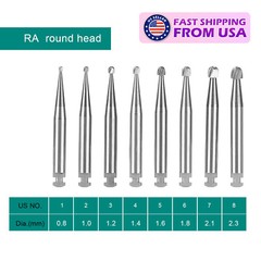 1-20 packs Dental Low Speed RA Round Carbide Bur for Slow Speed Latch RA1-RA8 DL