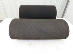 20″W x 25′ Rough Grip Top Rubber Conveyor Belt 2-Ply Black 25′ Length 1/4″Thick