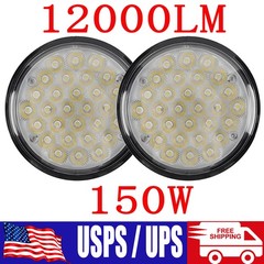 2x Par46 150W LED Aviation Grade Aircraft Landing Light 12000 Lumens Work Light