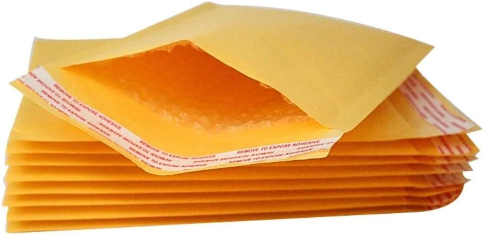 Brand New 50 Pack Kraft Padded Yellow Envelopes 12.5 x 18 Bubble Mailers