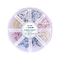 1Box Dental Fiber Post Kits Screw/Straight Post Quartz Glass Thread Pile