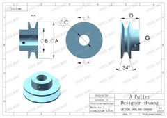 1pcs A Type Pulley Aluminium Alloy V Groove OD 100mm Bore 12mm For A Belt Motor