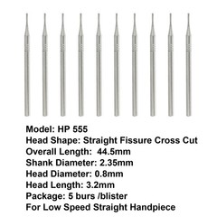 Wave Dental Carbide Bur Long Straight 556 557 558 560 562 HP Prima Low Speed Bur