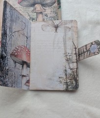 Handmade Grungy Mushroom Forest Junk Journal Book/Covers Only No Signatures DIY