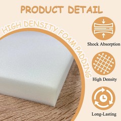 Polyurethane Foam 2 PCS 16 x 12 x 2 inch, High Density Cushion Foam for Seat …
