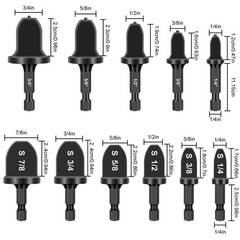 11pcs Swaging Drill Bit Tool Set Flare Tube Copper Pipe Expander for HVAC Repair