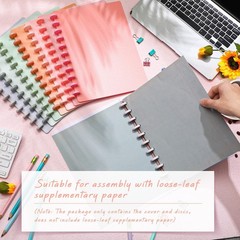 Fuutreo 8 Set Discbound Notebook Cover and Disc Set 8.5 X11.75 Inch Polyethyl…