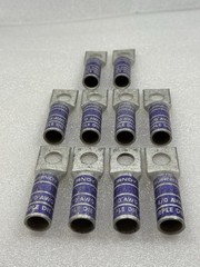 Lot of 10 Burndy Purple Die 15 N200 4/0 AWG Copper Compression Lugs