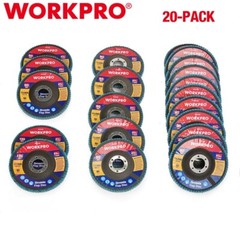WORKPRO 20PCS Flap Disc 4-1/2″ Arbor Size 7/8″ T29 Zirconia Abrasive Wheel Discs