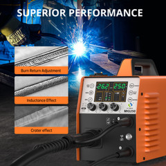 110V 220V 4-in-1 Aluminum MIG Welder Gas/Gasless 250 AMP TIG MMA Welding Machine