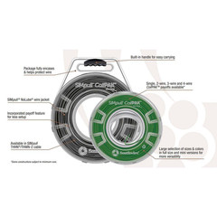 1000 Ft. White/Black Stripe 12 STR CU Mini Coilpak Simpull THHN Wire