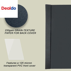 TBC6-25-BK Thermal Binding Covers, 1/4 Inch, Black, Letter Size Holds 55 Sheets,