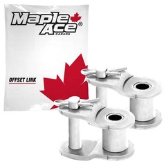 #60 SS Offset Half Link for Stainless Steel Roller Chain Single Strand (Qty 2)