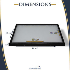 6 Pack of 12 x 16 x 3/4 Riker Display Cases Box for Collectibles Jewelry & More