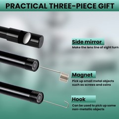 Endoscope Camera with Light, 1920P HD Borescope Camera with 6 LED Lights 16.4ft