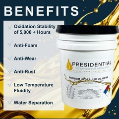 Presidential Hydraulic Oil AW 46 – Anti-Foam – Corrosion Protection – 5 GAL