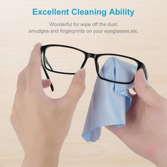 Mcyye 8 PCS Microfiber Cleaning Cloth 12 Piece Set, Black, Grey, Blue, Yellow