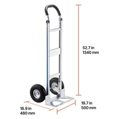 Uimoso 500 lbs Capacity Aluminum Hand Truck with Durable Wheels