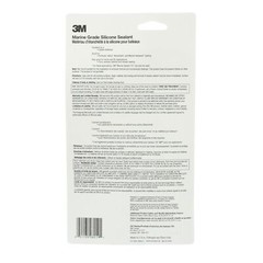3M Marine Grade Silicone Sealant, Clear, PN08019, 3 oz Tube