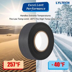 Wire Harness Tape 328 FT 8 Rolls Polyester Flame Retardant 3/4 inch