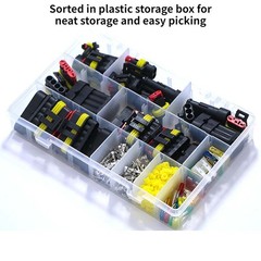 Car Truck Boat 1-6 Pin Waterproof Electrical Connectors Kit with Terminals Seals