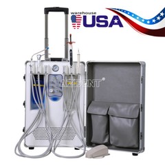 Portable Dental Delivery Unit With Air Compressor Curing Light Ultrasonic Scaler