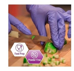 MedPride Powder-Free Nitrile Exam Gloves, Iris Blue, Medium, Box/100