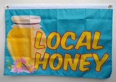 LOCAL HONEY FLAG 2x3ft flag, vertical banner