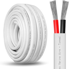 Marine Grade Duplex 6 AWG /2 15 ft Tinned Copper Oxygen Free Stranded Cable, NEW