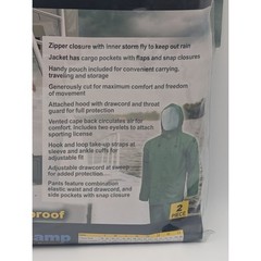 Tingley Storm-Champ SiE XL 2 Piece 100% Waterproof Rain Suit Green New