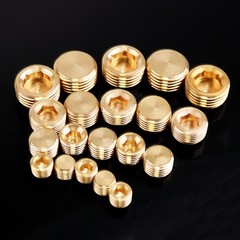20pcs 1/8″ 1/4″ 3/8″ 1/2″ NPT Brass Hex Countersunk Plugs Socket Pipe Fittings