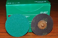 3M™ 01407 Green Corps™ Roloc™ Disc 3M 1407 3 inch, 36YF Grit , 25 discs per box