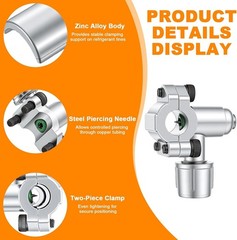 4 Pack BPV31 Bullet Piercing Valve 1/4 5/16 3/8 AC Refrigerator Tap