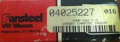 Fansteel VR Wesson Carbide Turning Inserts Qty 10 04025227