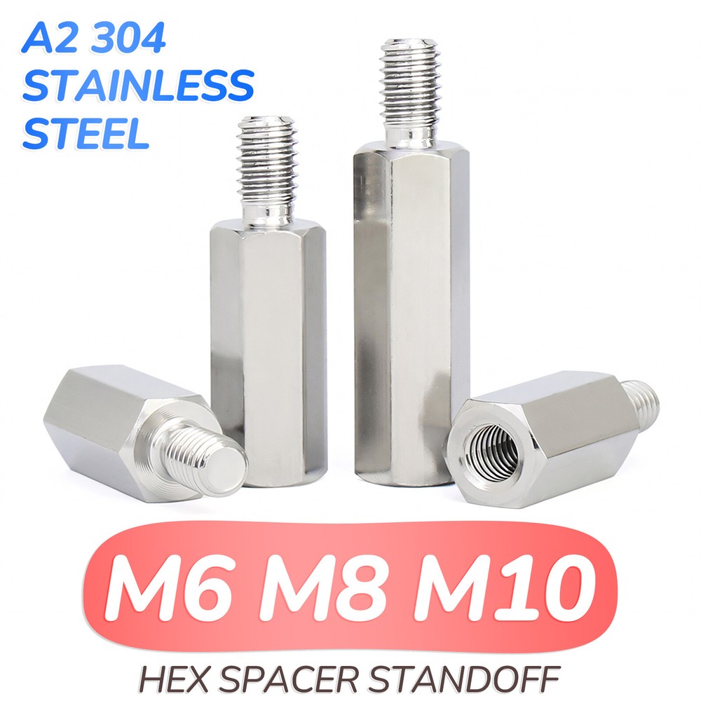 M6 M8 M10 Male Female Stainless Steel Hex Spacer Standoff Threaded Pillar PCB