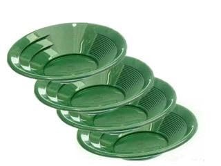 Sluice Monkey (4 Pack) of 10″ Green Plastic Gold Pans